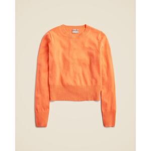 J. Crew Cashmere Shrunken Crewneck Sweater - M Bright Cantaloupe